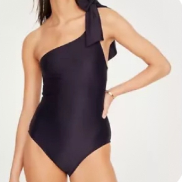 J. Crew Other - J. Crew Bow Black One-Shoulder One Piece 4